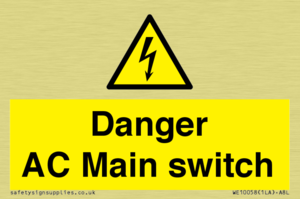 Danger AC Main switch 